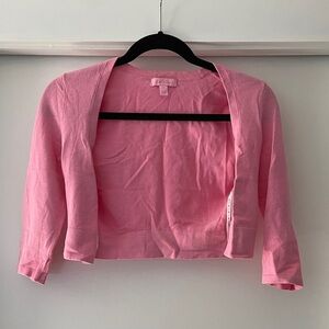 Lilly Pulitzer Pink Cropped Cardigan